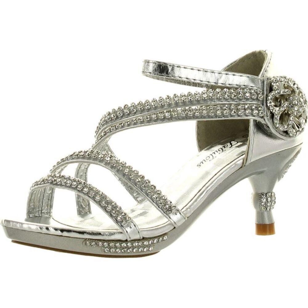 Fabulous Glamour-28K Silver ToddlerG sandals 10 NEW